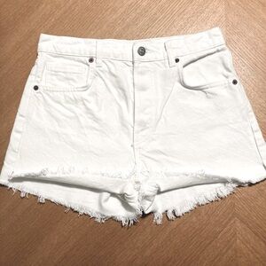 NWOT! REFORMATION HIGH RISE CHARLIE WHITE JEAN SHORTS SIZE 27.